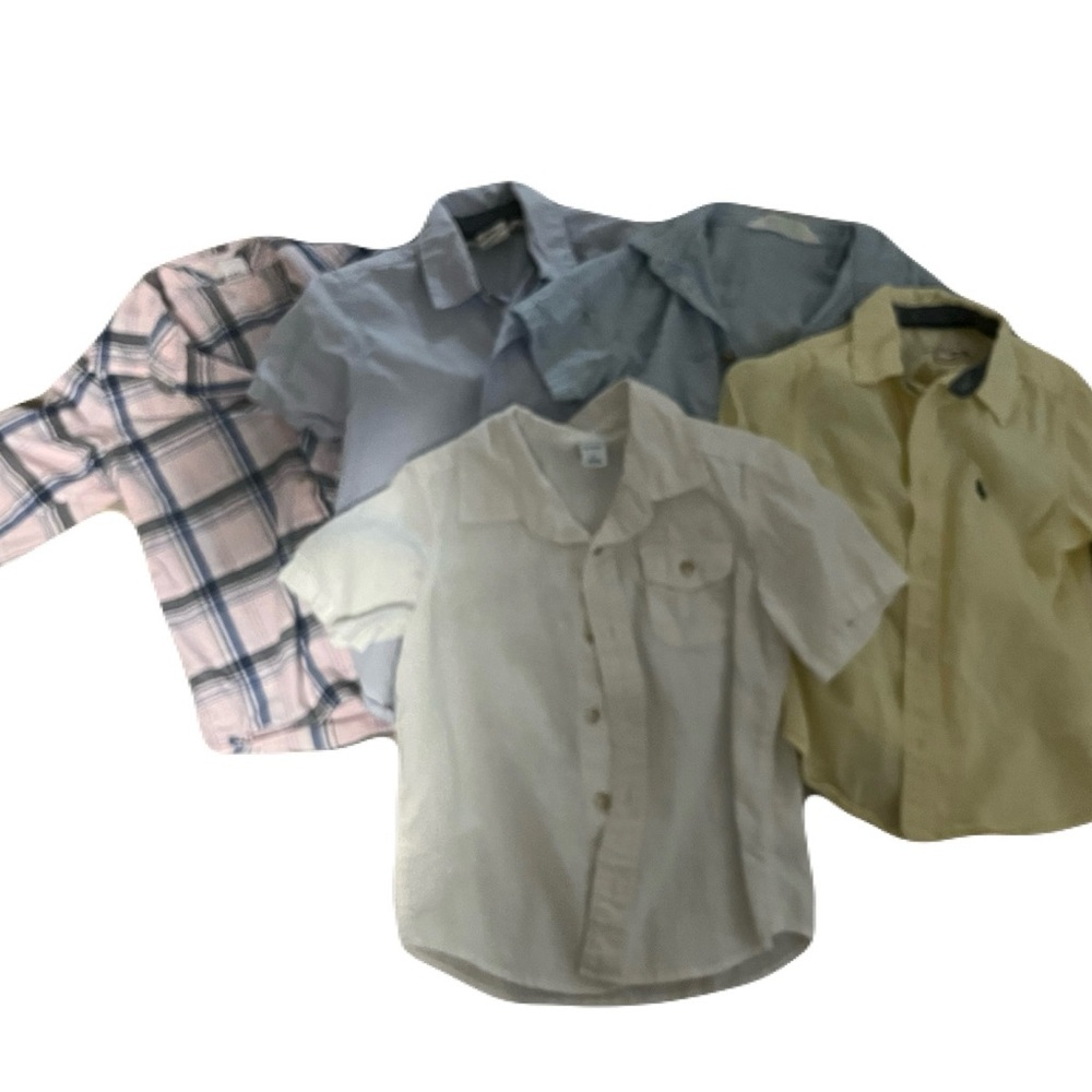 Set of Five Button-Up Shirts in Various Colors